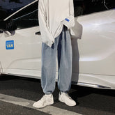 Men Jeans Ankle Banded Pants Jeans Men Loose Men's Pants